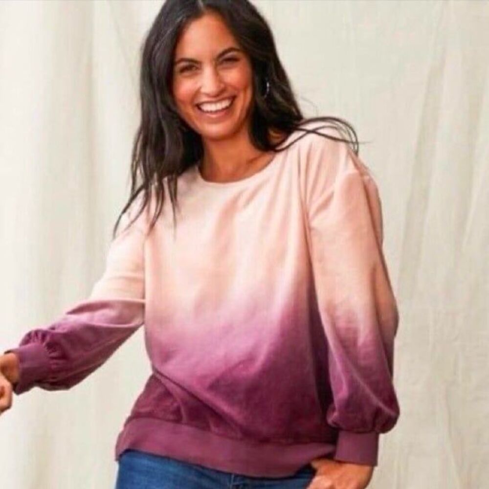Matilda Jane velour ombre dip dye pullover sweatshirt